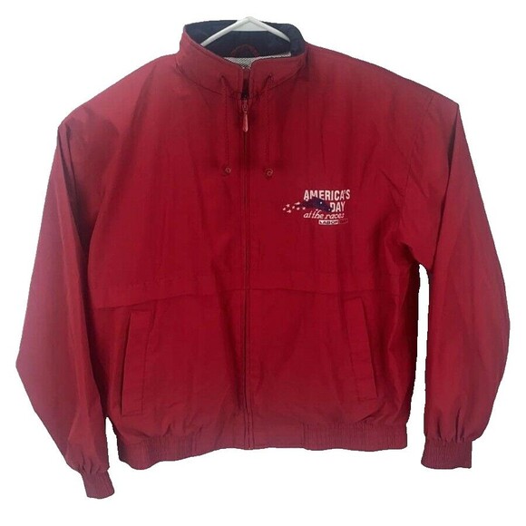 Port Authority America’s Day At The Races Labor Day Red Jacket Size Large - Picture 1 of 8